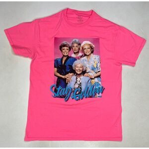 The Golden Girls Stay Golden TV Show T-shirt Men Medium Pink Graphic